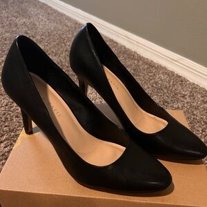 Black closed toe heels